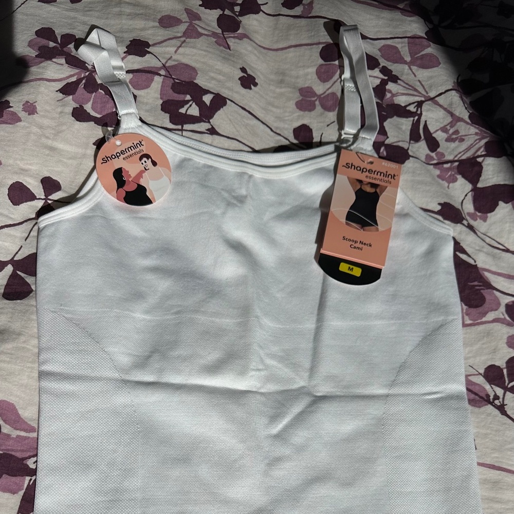 White Shapermint Scoop Neck Cami MEDIUM